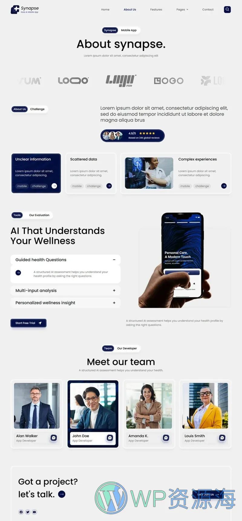 软件/开发 Elementor 模板关于我们预览