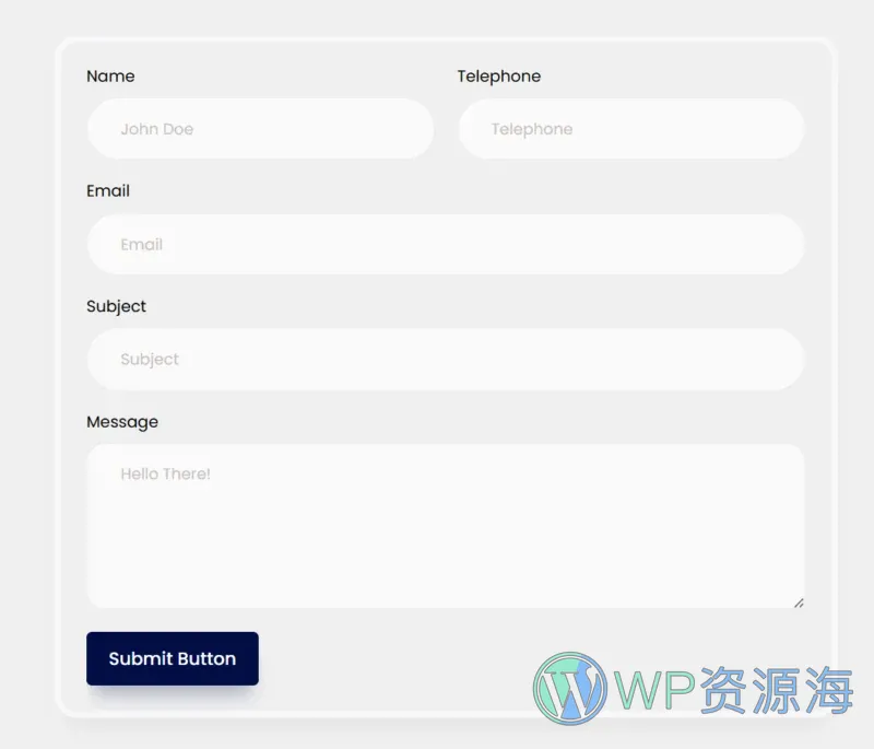 软件/开发 Elementor 模板联系表单预览