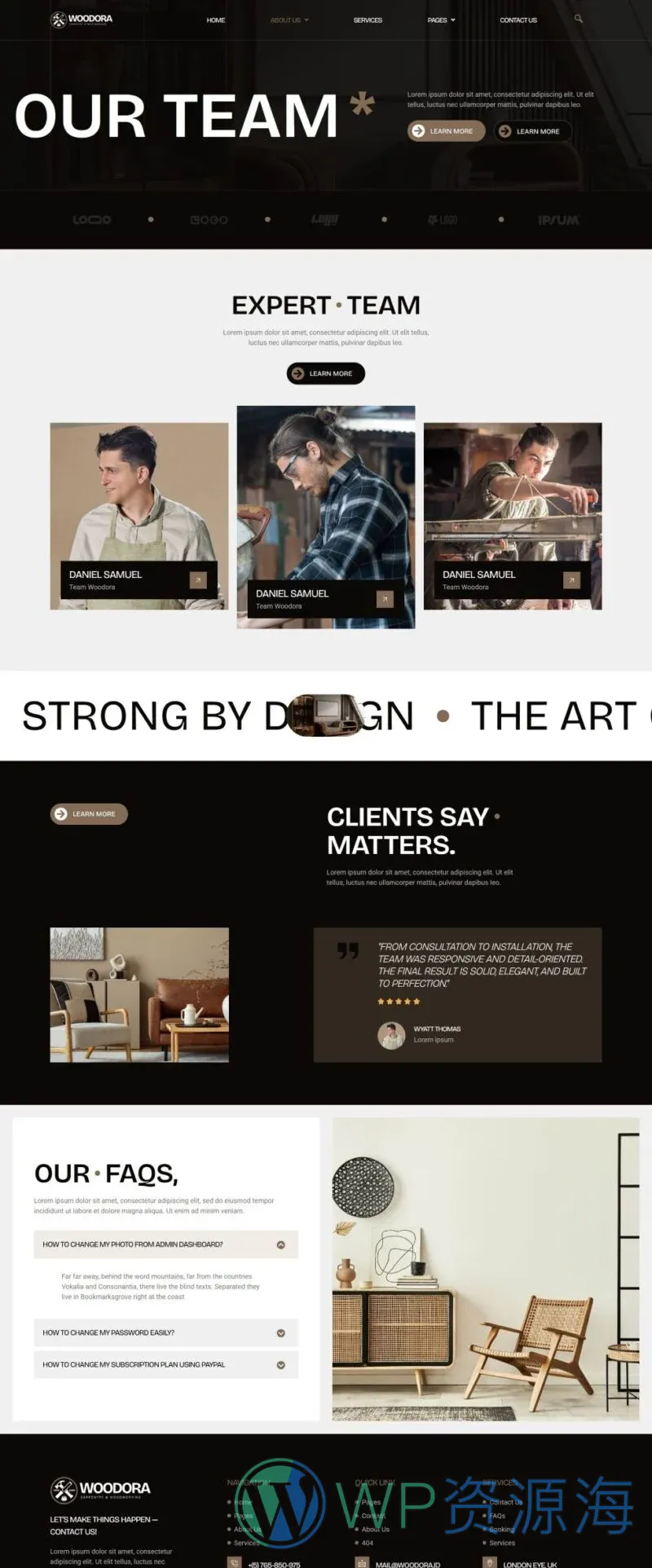 装修 Elementor 模板团队页面预览