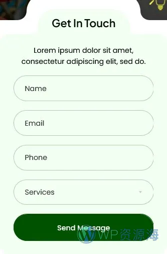 电工维修服务Elementor网站模板_一键导入快速建站插图7-WP资源海 维修 Elementor 模板联系表单预览