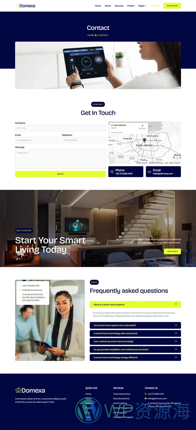 IT互联网 Elementor 模板联系页面预览