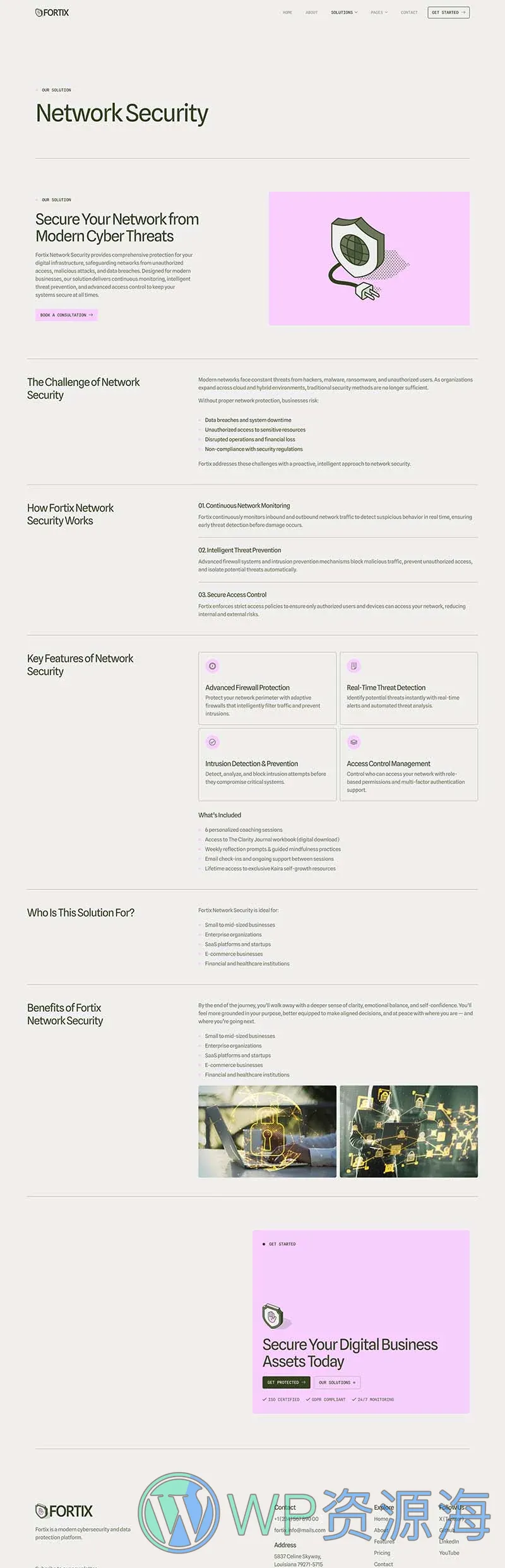 网络安全与数据保护Elementor网站模板_一键导入快速建站插图4-WP资源海 IT互联网 Elementor 模板方案详情预览