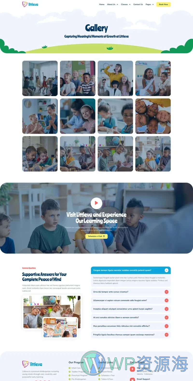 幼儿园托育Elementor网站模板_一键导入快速建站插图2-WP资源海 学校 Elementor 模板图片展示预览