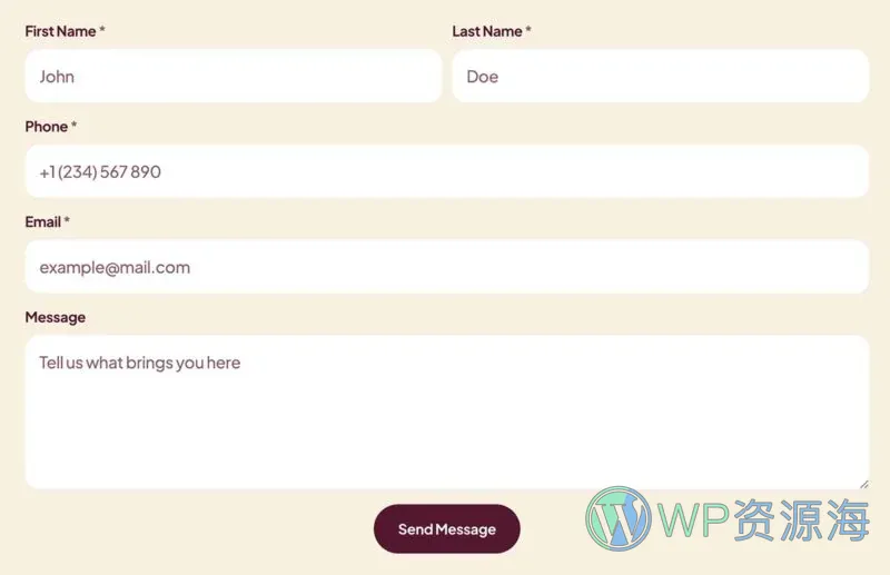 宠物寄养日托Elementor网站模板_一键导入快速建站插图7-WP资源海 服务/咨询 Elementor 模板联系表单预览