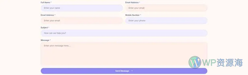 心理咨询与心理健康Elementor网站模板_一键导入快速建站插图2-WP资源海 健康/医药 Elementor 模板联系表单预览