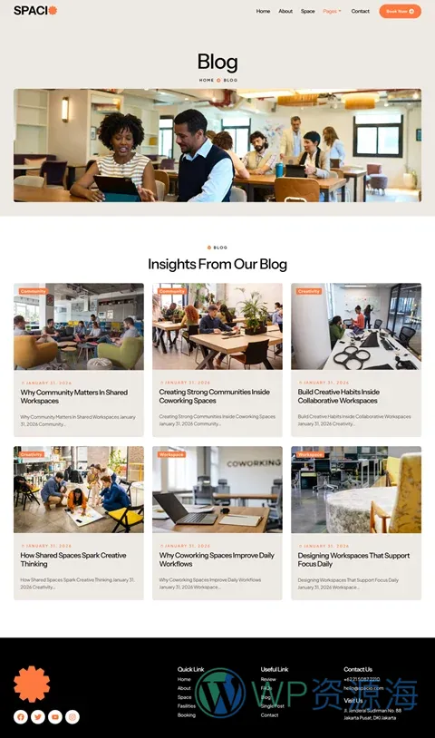艺术设计Elementor网站模板_一键导入快速建站插图4-WP资源海 艺术/设计 Elementor 模板博客页面预览