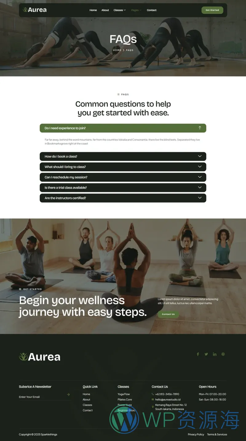 瑜伽健身馆Elementor网站模板_一键导入快速建站插图4-WP资源海 瑜伽/冥想 Elementor 模板常见问题预览