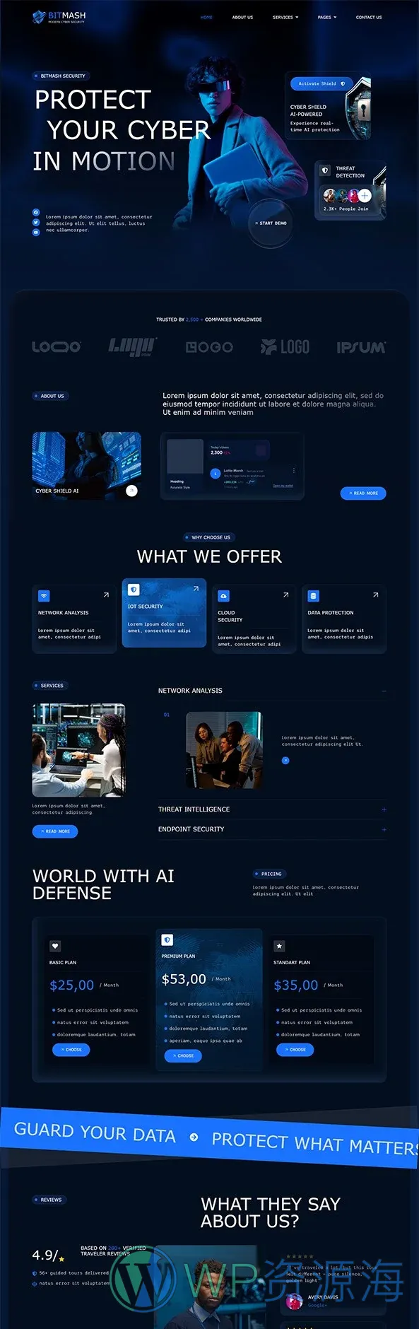 IT互联网 Elementor 模板首页预览