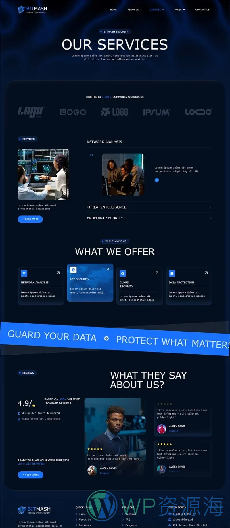 IT互联网 Elementor 模板服务页面预览