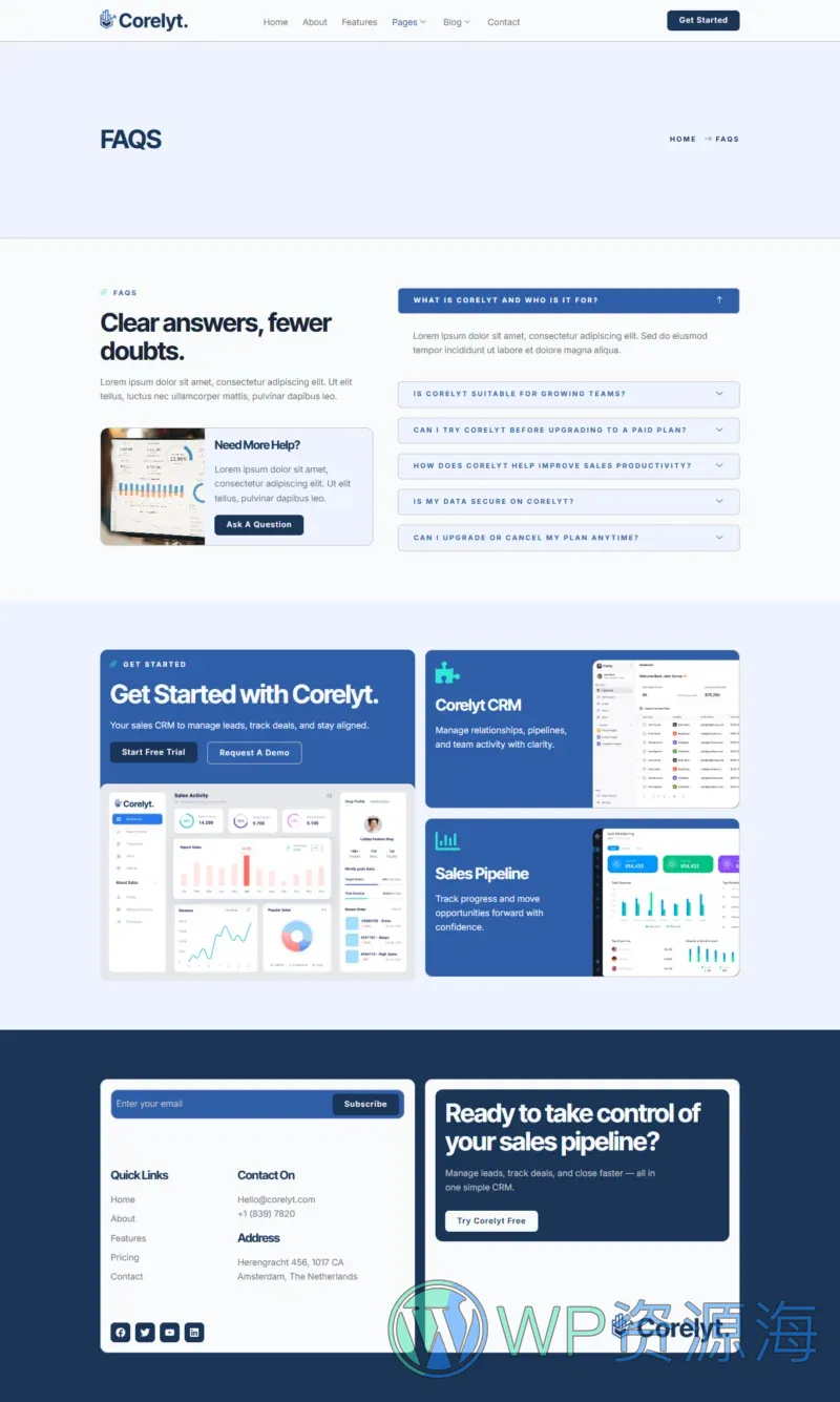 软件/开发 Elementor 模板常见问题预览
