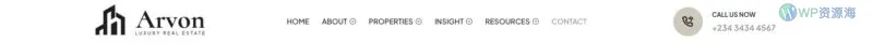 高端房产项目展示Elementor网站模板_一键导入快速建站插图5-WP资源海 建筑/地产 Elementor 模板页眉预览
