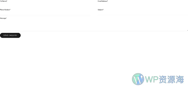 高端房产项目展示Elementor网站模板_一键导入快速建站插图6-WP资源海 建筑/地产 Elementor 模板联系表单预览