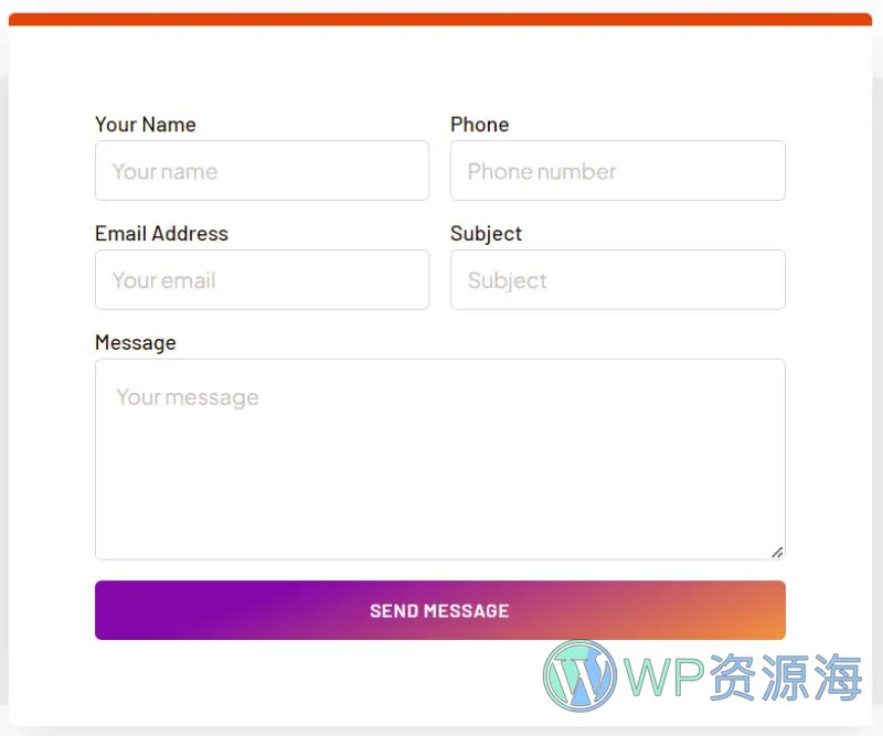 抵押贷款服务Elementor网站模板_一键导入快速建站插图6-WP资源海 金融/投资 Elementor 模板联系表单预览