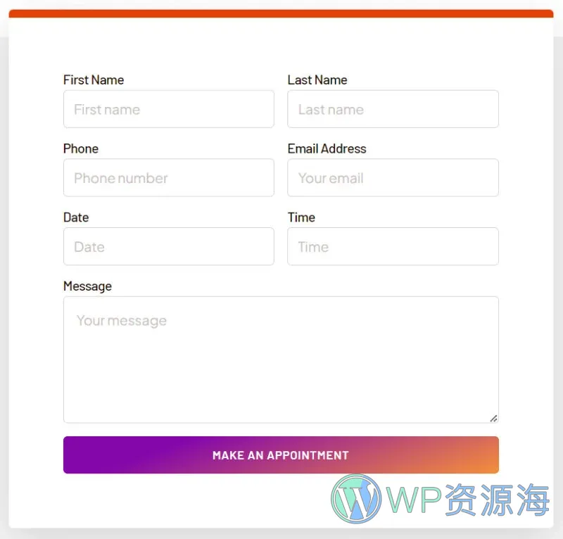 抵押贷款服务Elementor网站模板_一键导入快速建站插图7-WP资源海 金融/投资 Elementor 模板预约表单预览