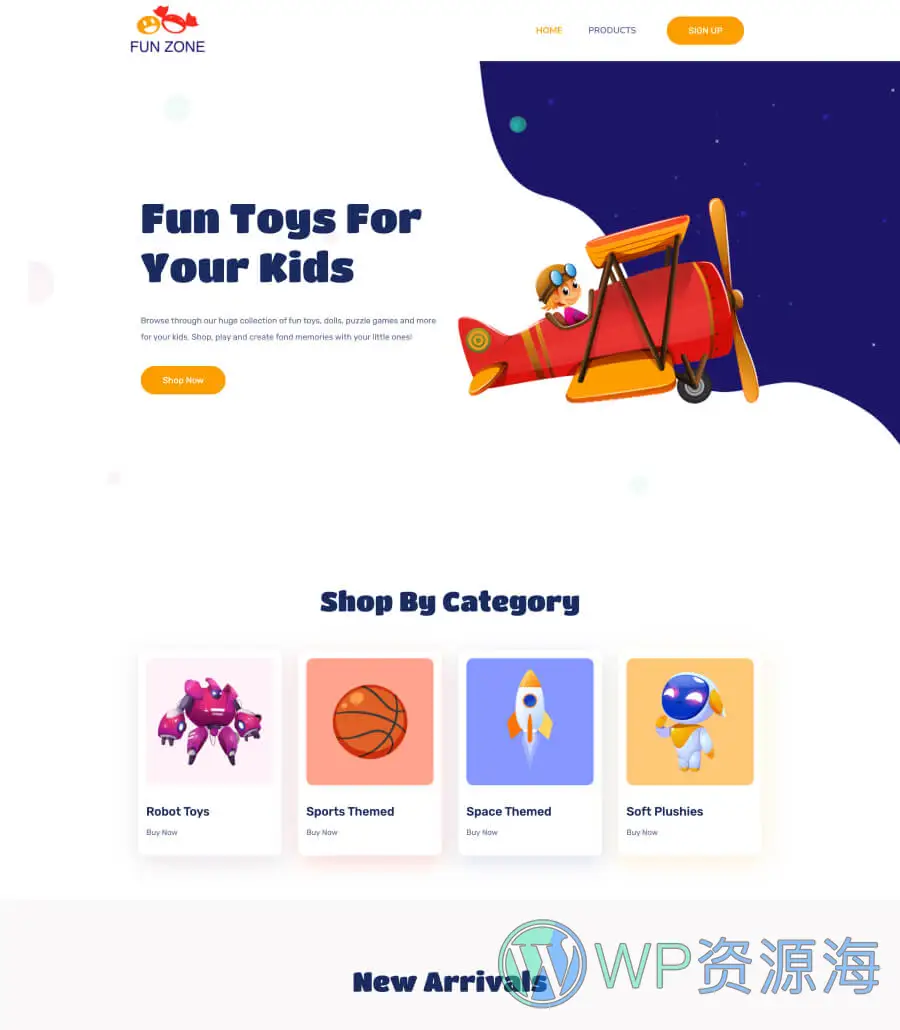 Fun Zone Home Page For Gutenberg