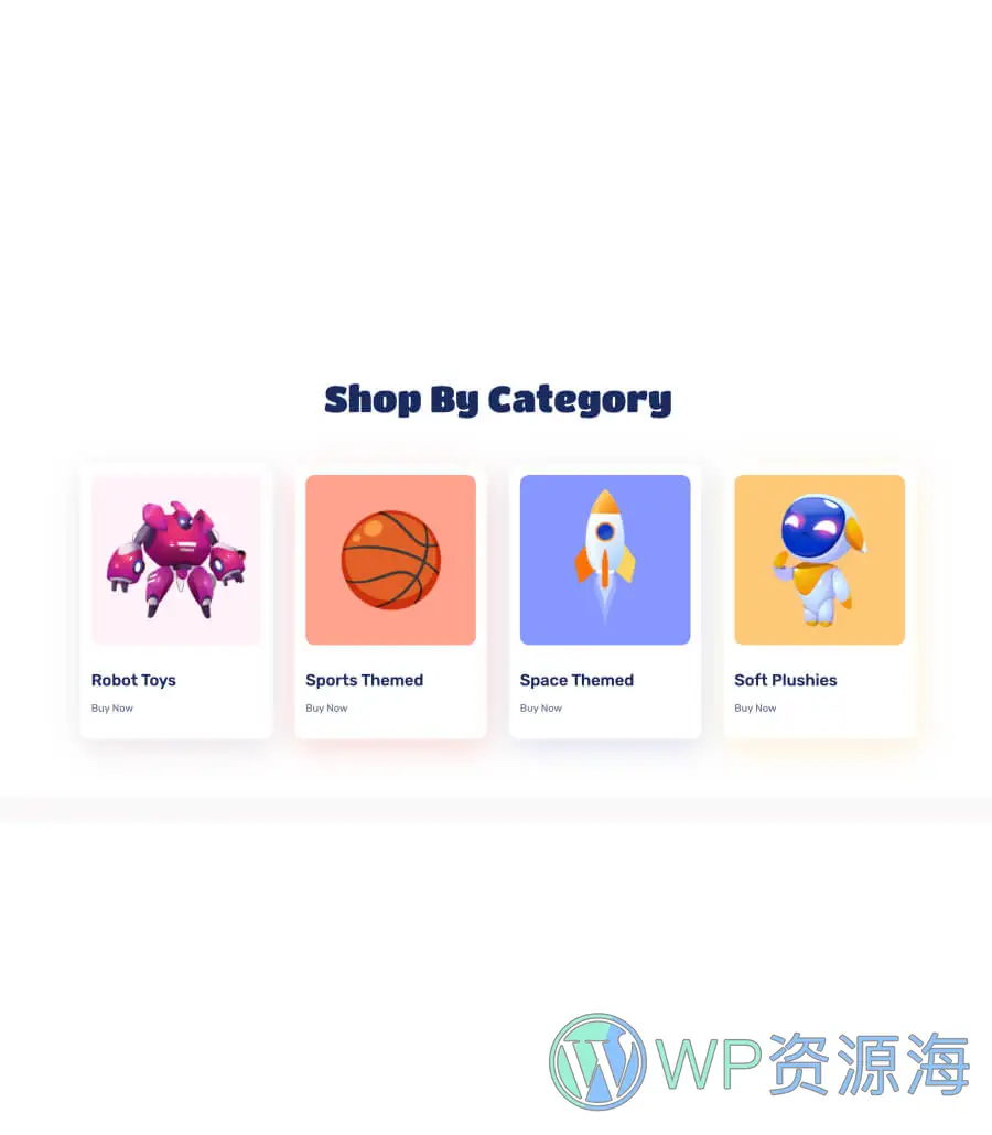 Fun Zone Shop Categories Section For Gutenberg