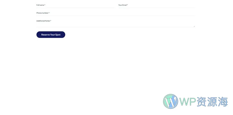 牙科护理Elementor网站模板_一键导入快速建站插图5-WP资源海 健康/医药 Elementor 模板联系表单预览
