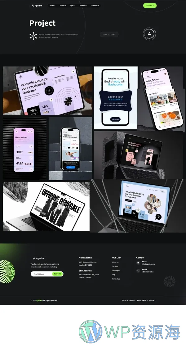 广告/营销 Elementor 模板项目案例预览