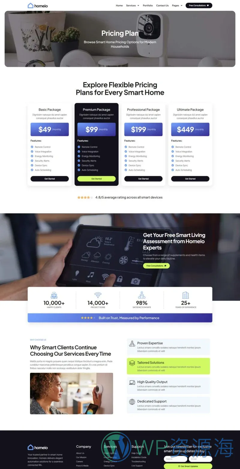 IT互联网 Elementor 模板价格页面预览
