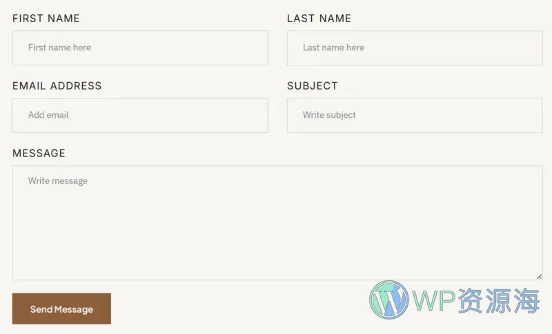 木工与木作工程Elementor网站模板_一键导入快速建站插图7-WP资源海 装修 Elementor 模板联系表单预览