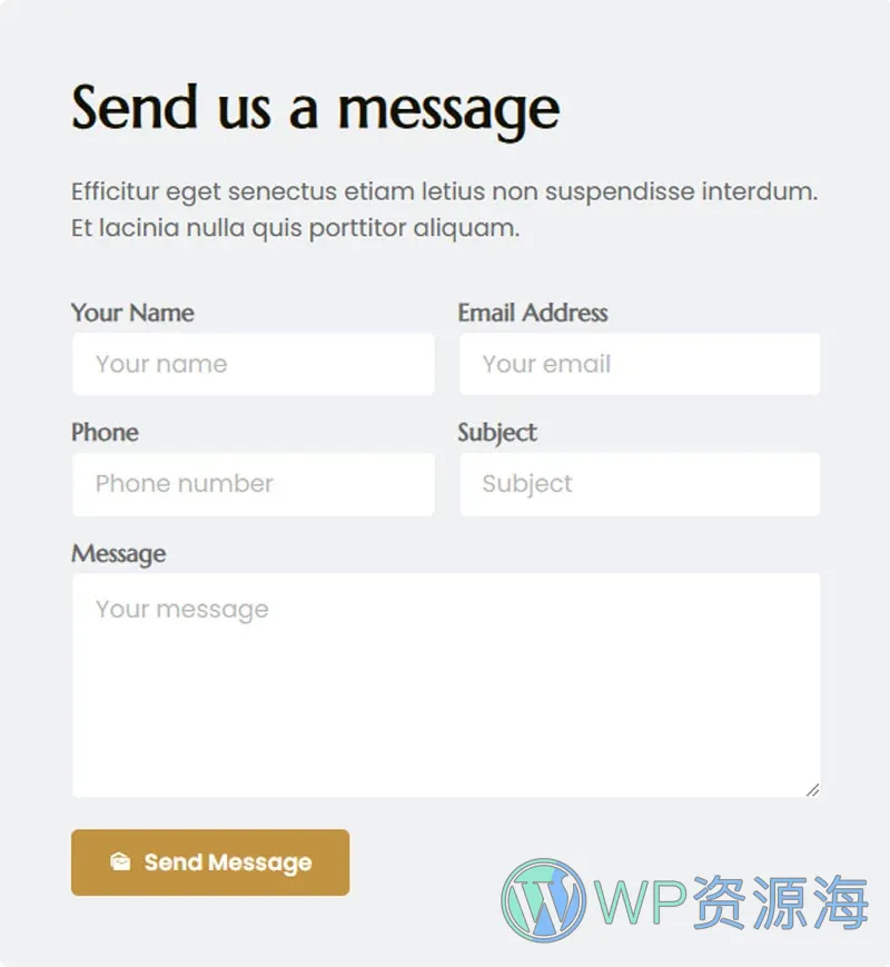美容/美发 Elementor 模板联系表单预览