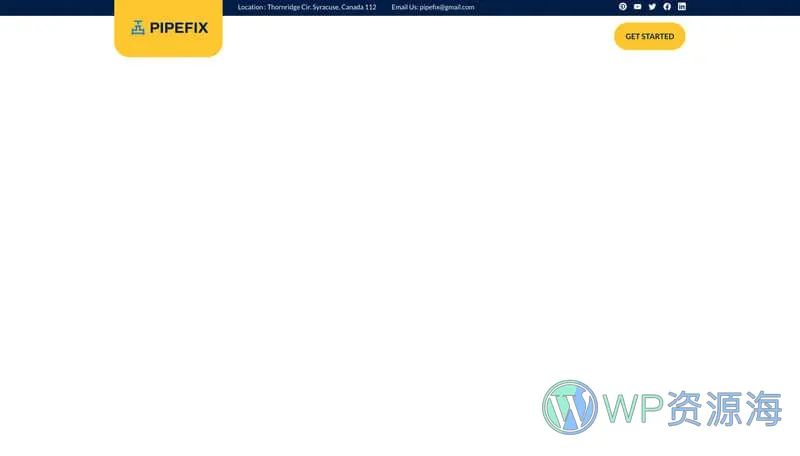 水管维修服务Elementor网站模板_一键导入快速建站插图6-WP资源海 维修 Elementor 模板页眉预览