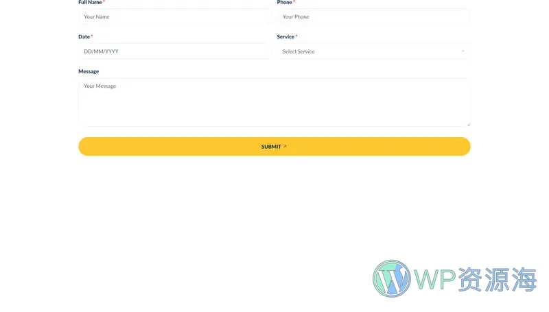 水管维修服务Elementor网站模板_一键导入快速建站插图7-WP资源海 维修 Elementor 模板预约表单预览