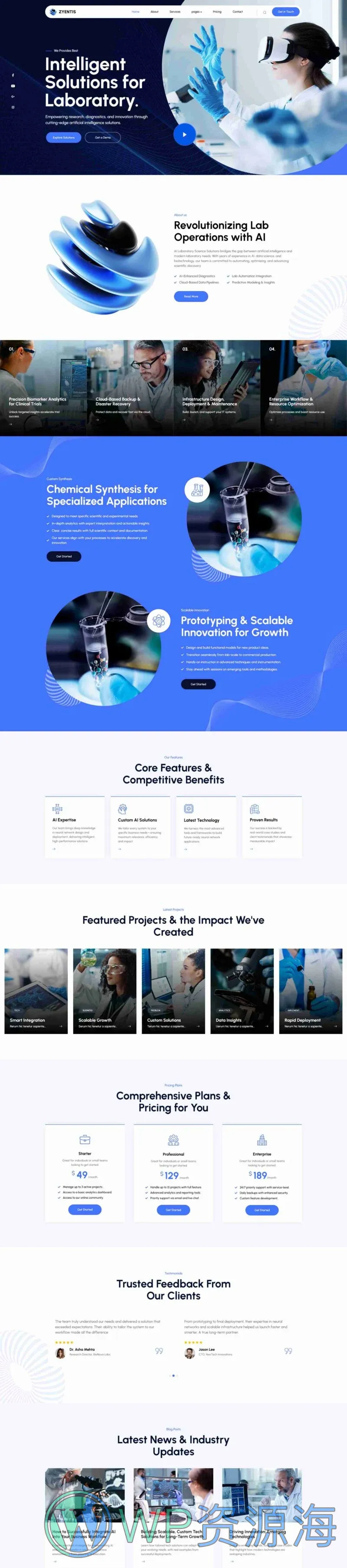 AI Elementor 模板首页预览