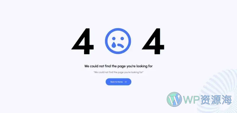 AI Elementor 模板404页面预览