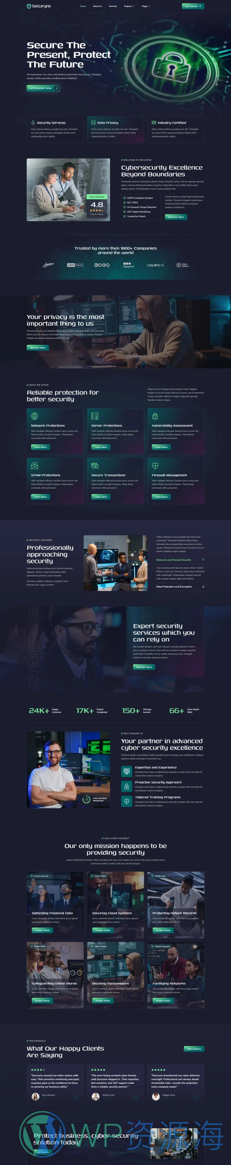 IT互联网 Elementor 模板首页预览