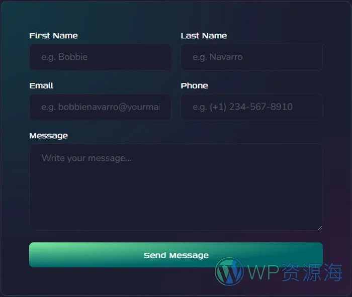 IT互联网 Elementor 模板联系表单预览