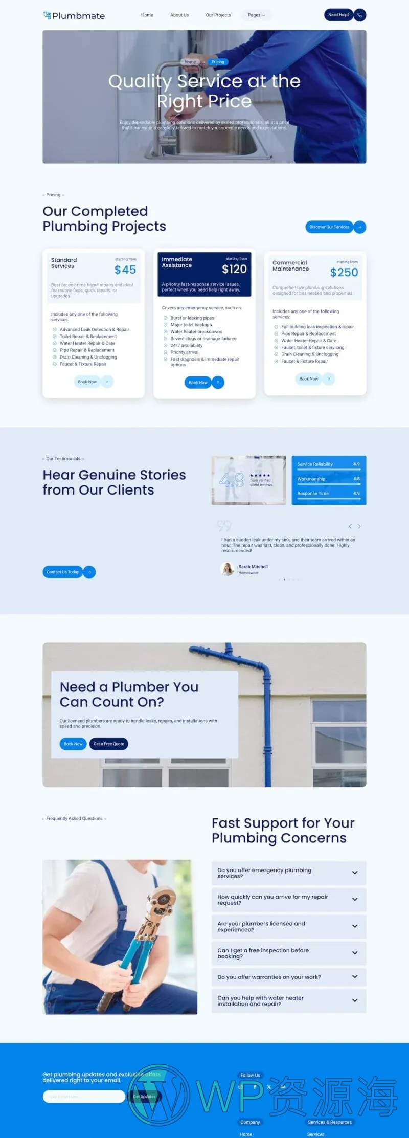 维修 Elementor 模板价格页面预览