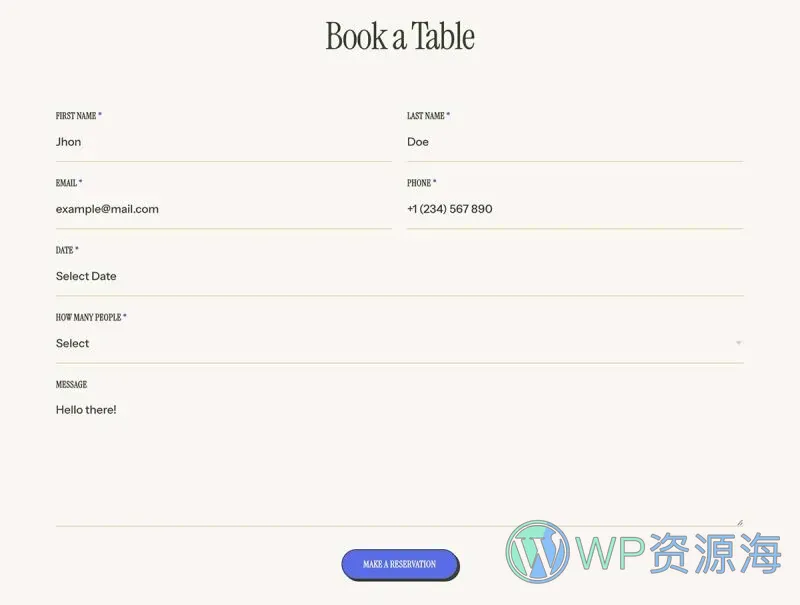 日式茶饮店Elementor网站模板_一键导入快速建站插图1-WP资源海 餐饮/食品 Elementor 模板表单预览