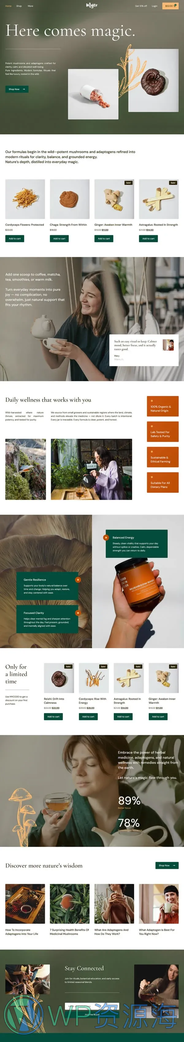 健康/医药 Elementor 模板首页预览