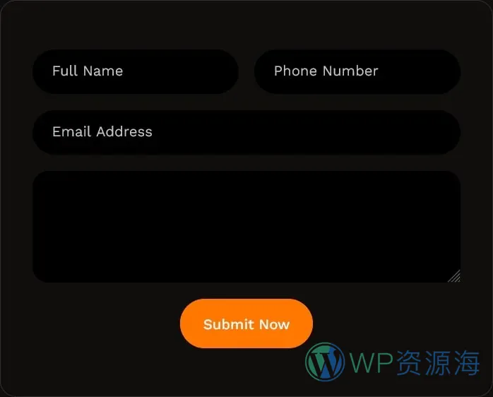 酒店餐厅Elementor网站模板_一键导入快速建站插图6-WP资源海 旅馆/酒店 Elementor 模板联系表单预览
