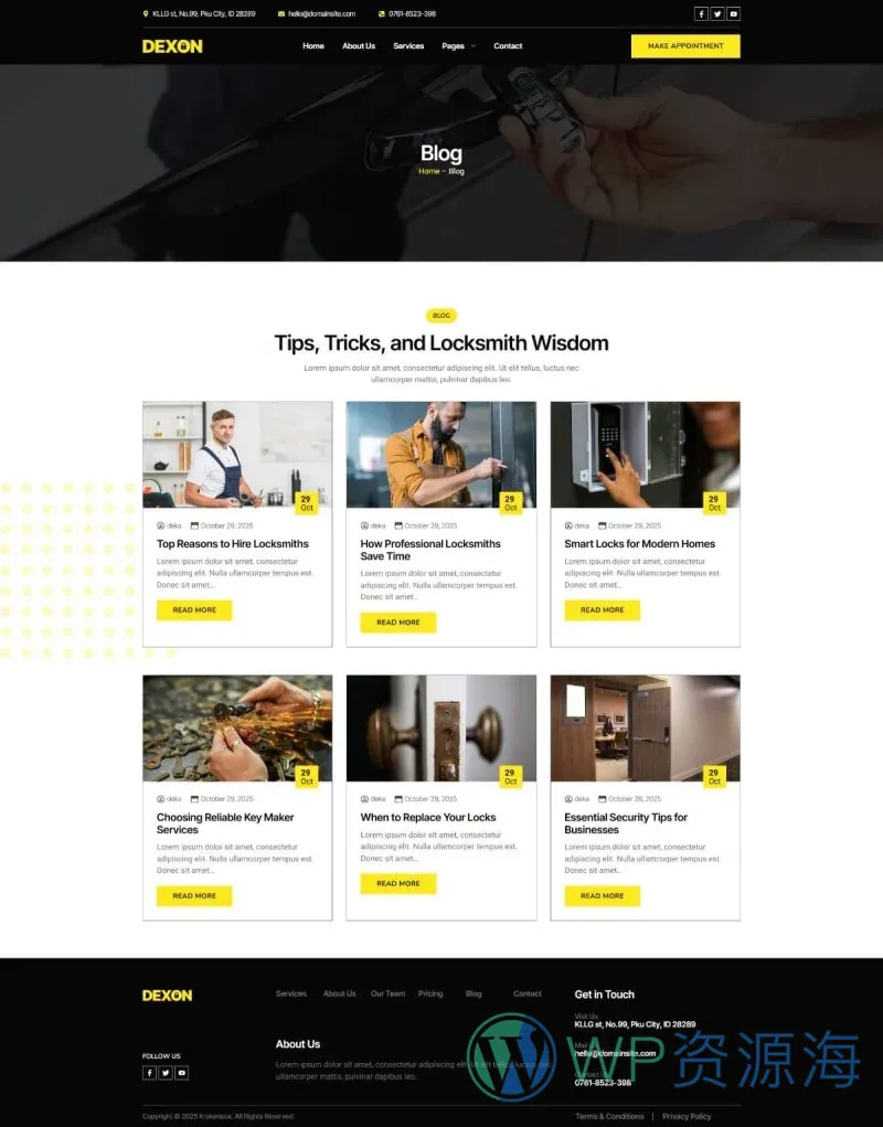 维修 Elementor 模板博客页面预览