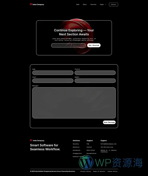 软件/开发 Elementor 模板表单预览