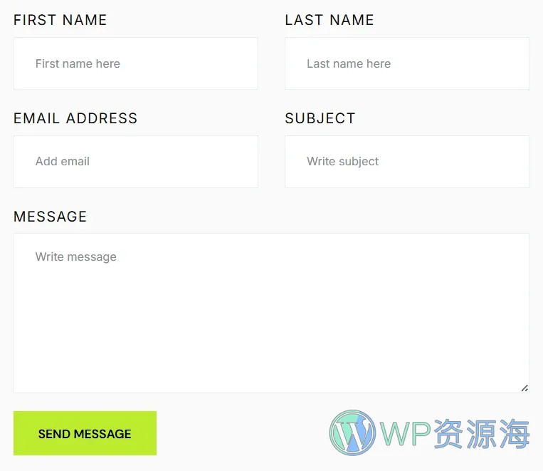 滑雪度假村与单板滑雪课程Elementor网站模板_一键导入快速建站插图7-WP资源海 运动/健身 Elementor 模板联系表单预览