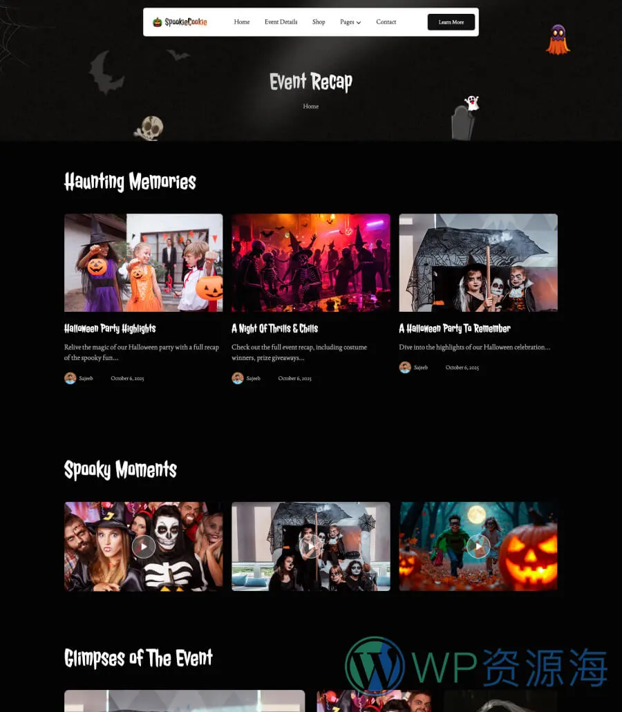 SpookieCookie Blog Page For Gutenberg