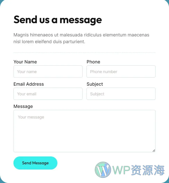 数字创意与网站开发机构Elementor网站模板_一键导入快速建站插图5-WP资源海 广告/营销 Elementor 模板联系表单预览