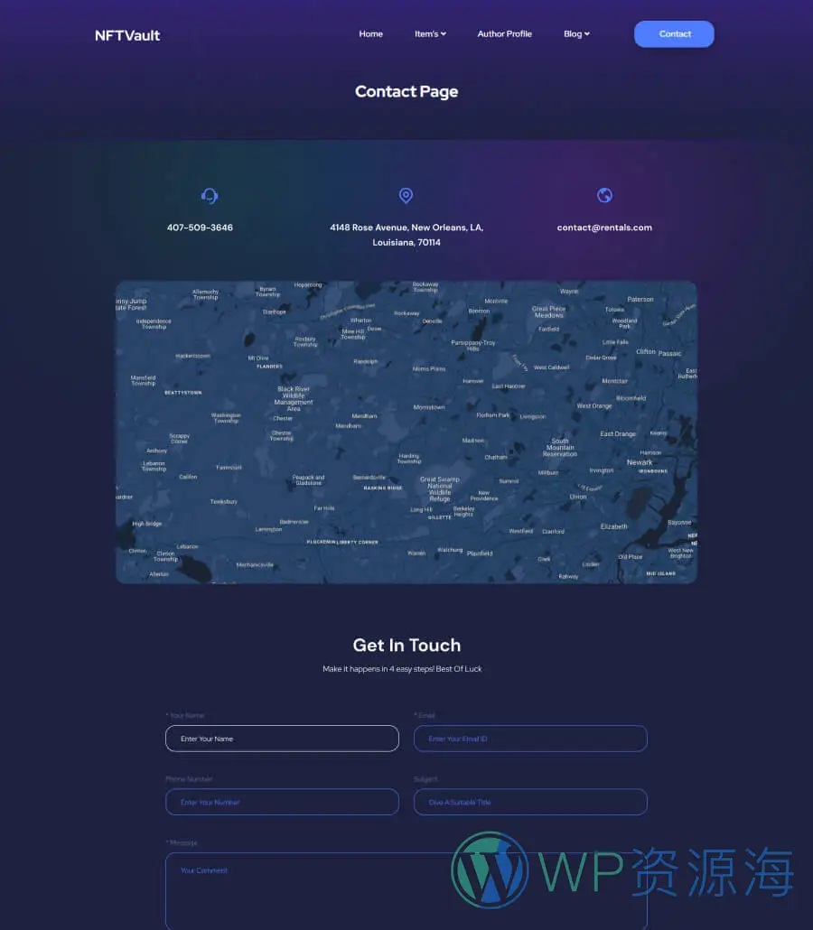 NFTVault Contact Page