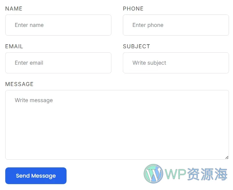 家庭与商业保洁服务Elementor网站模板_一键导入快速建站插图7-WP资源海 保洁 Elementor 模板联系表单预览
