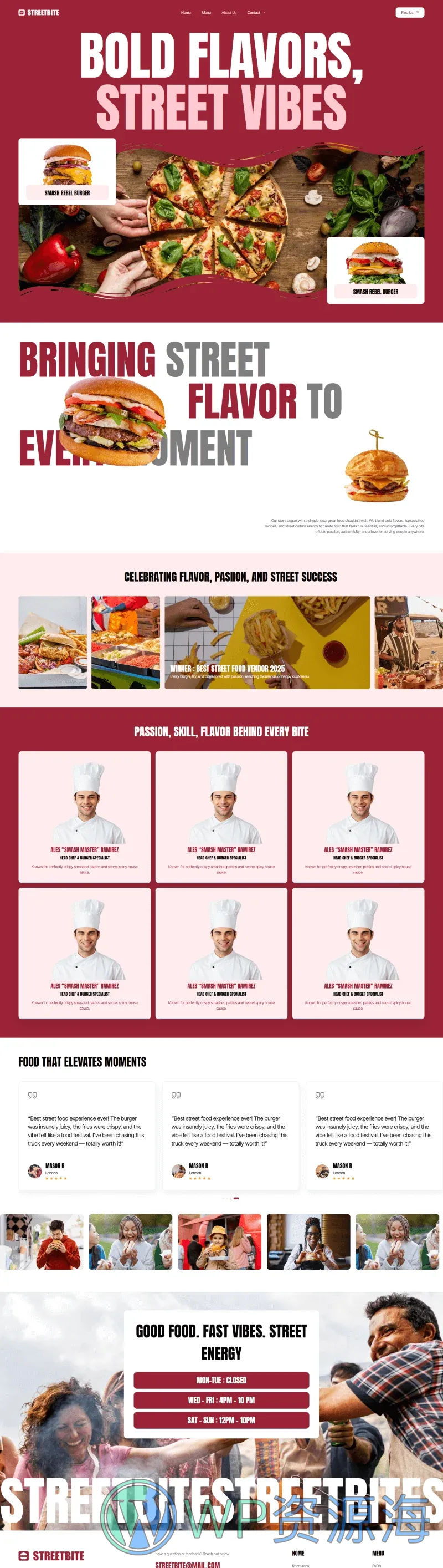 餐饮/食品 Elementor 模板品牌故事预览