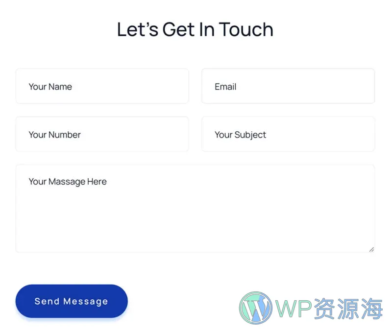清洁保洁服务Elementor网站模板_一键导入快速建站插图2-WP资源海 保洁 Elementor 模板联系表单预览