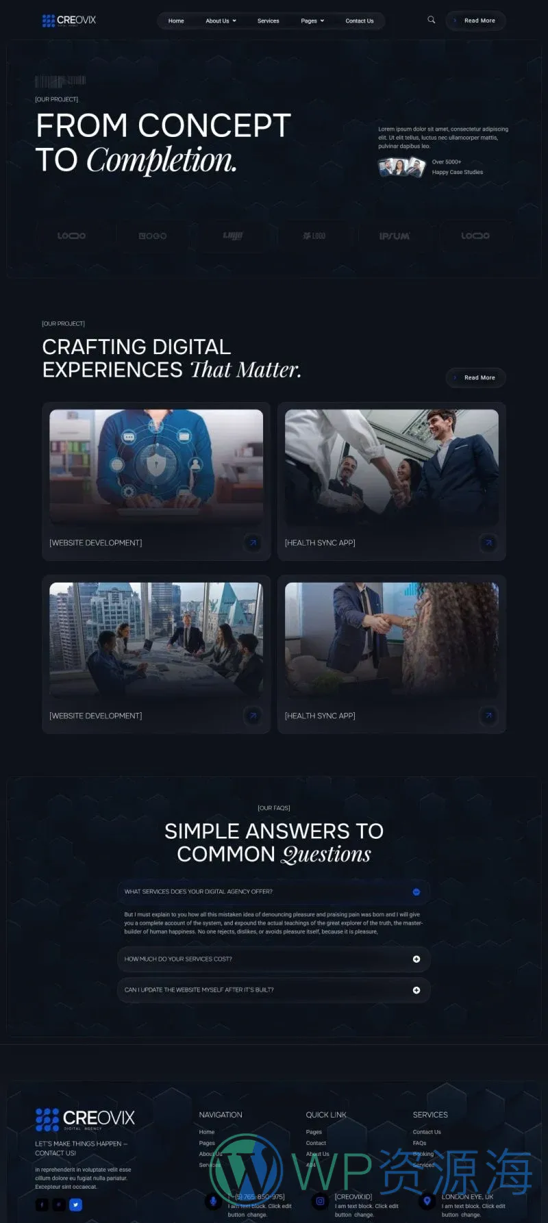 数字营销创意机构Elementor网站模板_一键导入快速建站插图7-WP资源海 广告/营销 Elementor 模板项目案例预览