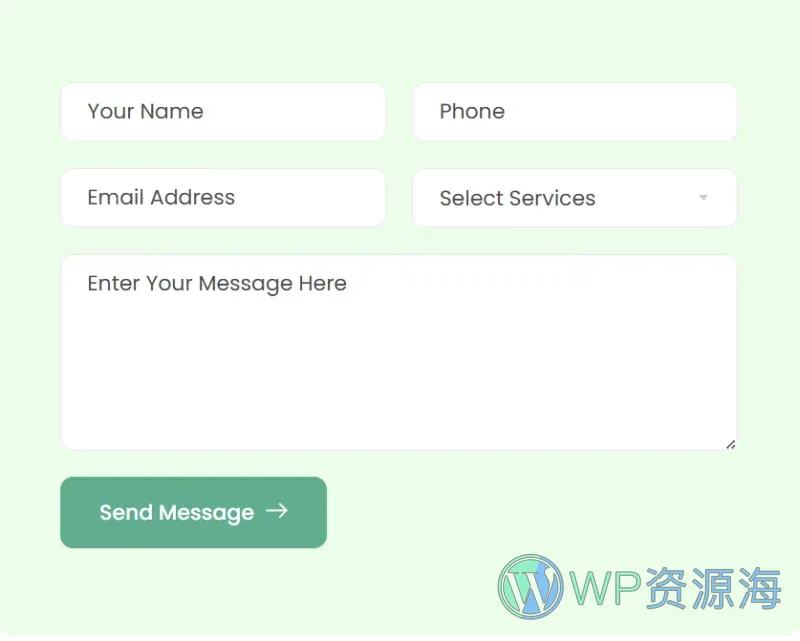 牙医与牙科护理Elementor网站模板_一键导入快速建站插图2-WP资源海 健康/医药 Elementor 模板联系表单预览