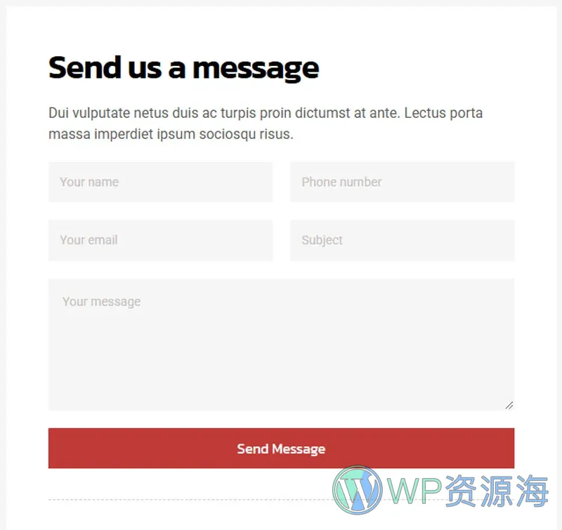 汽车美容与维修服务Elementor网站模板_一键导入快速建站插图6-WP资源海 交通工具 Elementor 模板联系表单预览