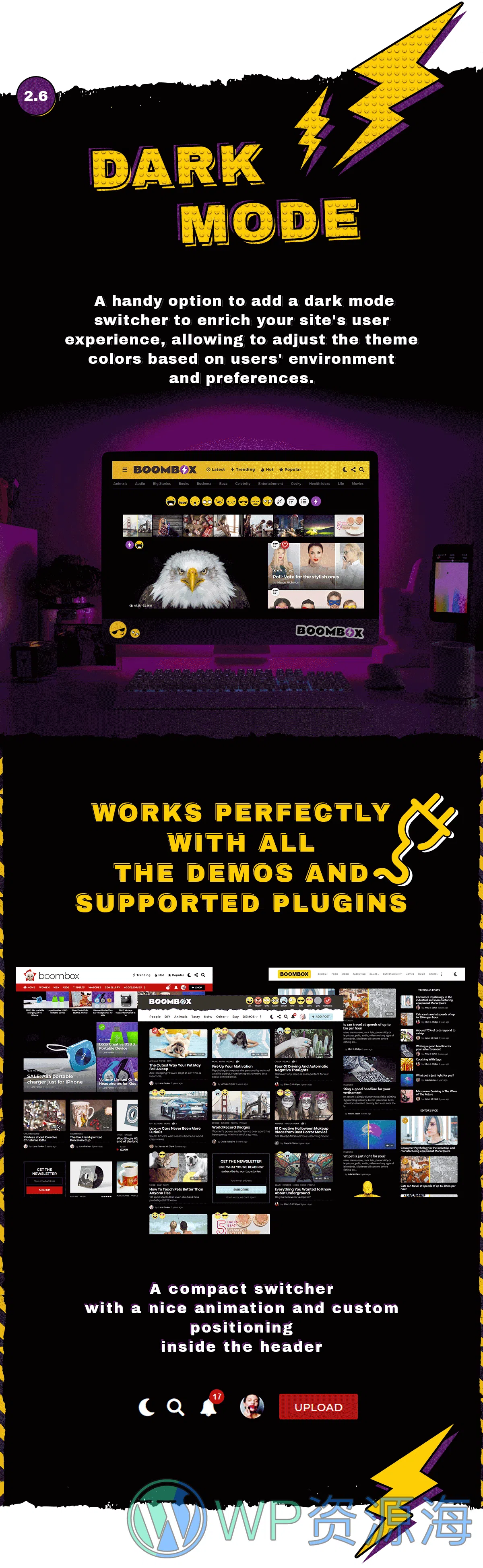 BoomBox 病毒式内容杂志 WordPress 主题插图-WP资源海 Boombox theme