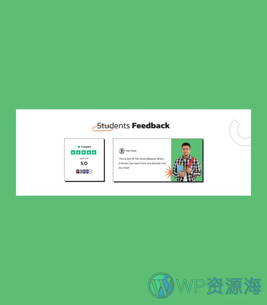 NextLearn Testimonial Section For Gutenberg