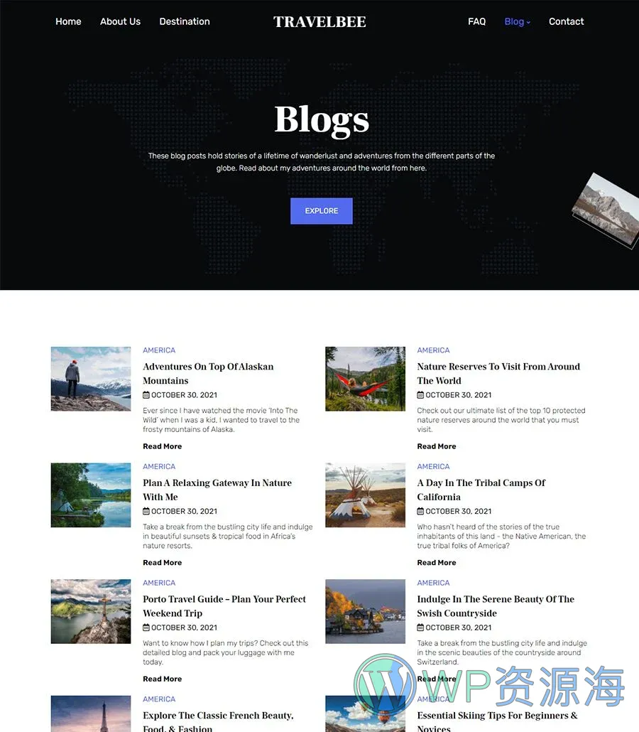 TravelBee Blog Page